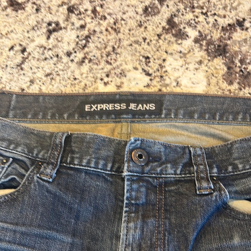 Express Men's Bootcut Jeans - Blue